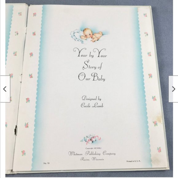 1941 UNUSED Blue Baby's Own Story Book^Birth-5 yrs^Hardcover Cecile Lamb Whitman - Picture 3 of 4
